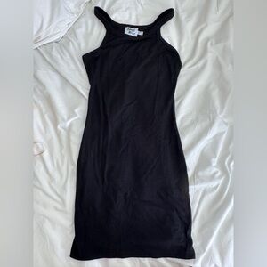 Princess Polly Black Ribbed Tank Dress US 4
